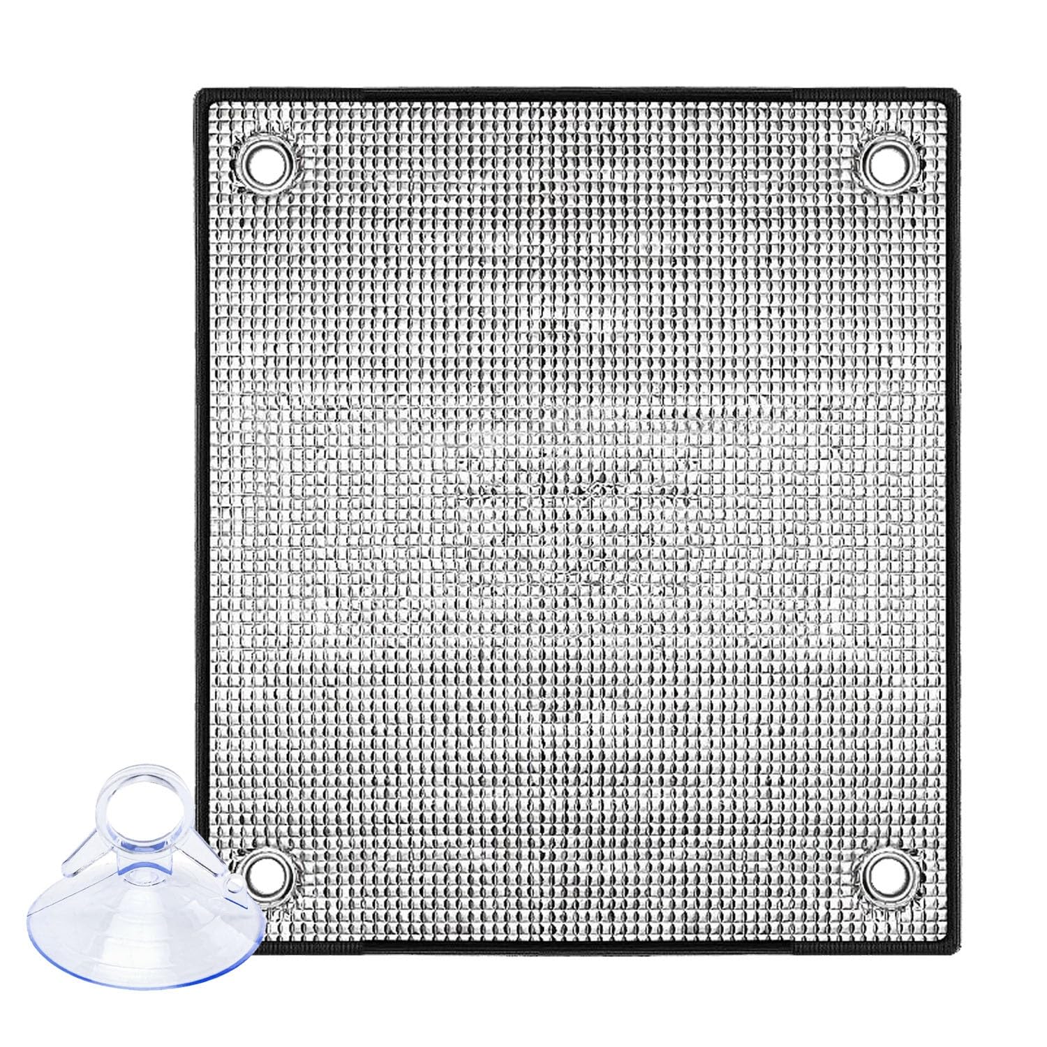 LJDJRHXH Aluminium Foil Heat Shield Window Film, 30 40 60 80 90 120 cm W Thermal Insulation Reflective Tint, Total Blackout Privacy Sun Protector, With Suction Cups For Sun Room Office(40x80cm)