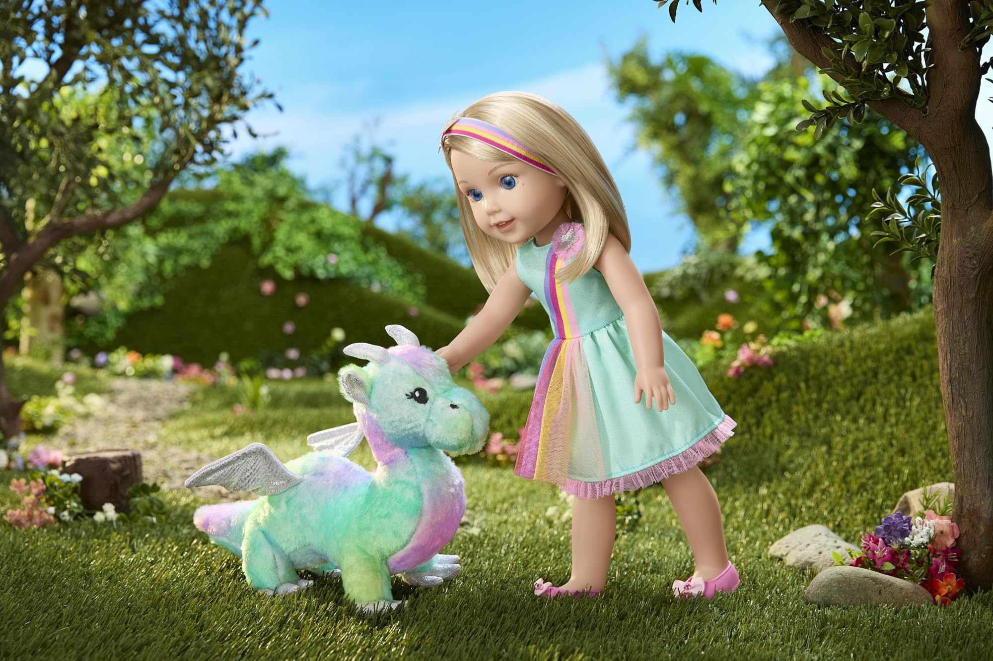 American Girl – WellieWishers Camille™ Doll – Hers and  American Girl WellieWishers Camille Doll Brunette in Swimsuit 14.5\