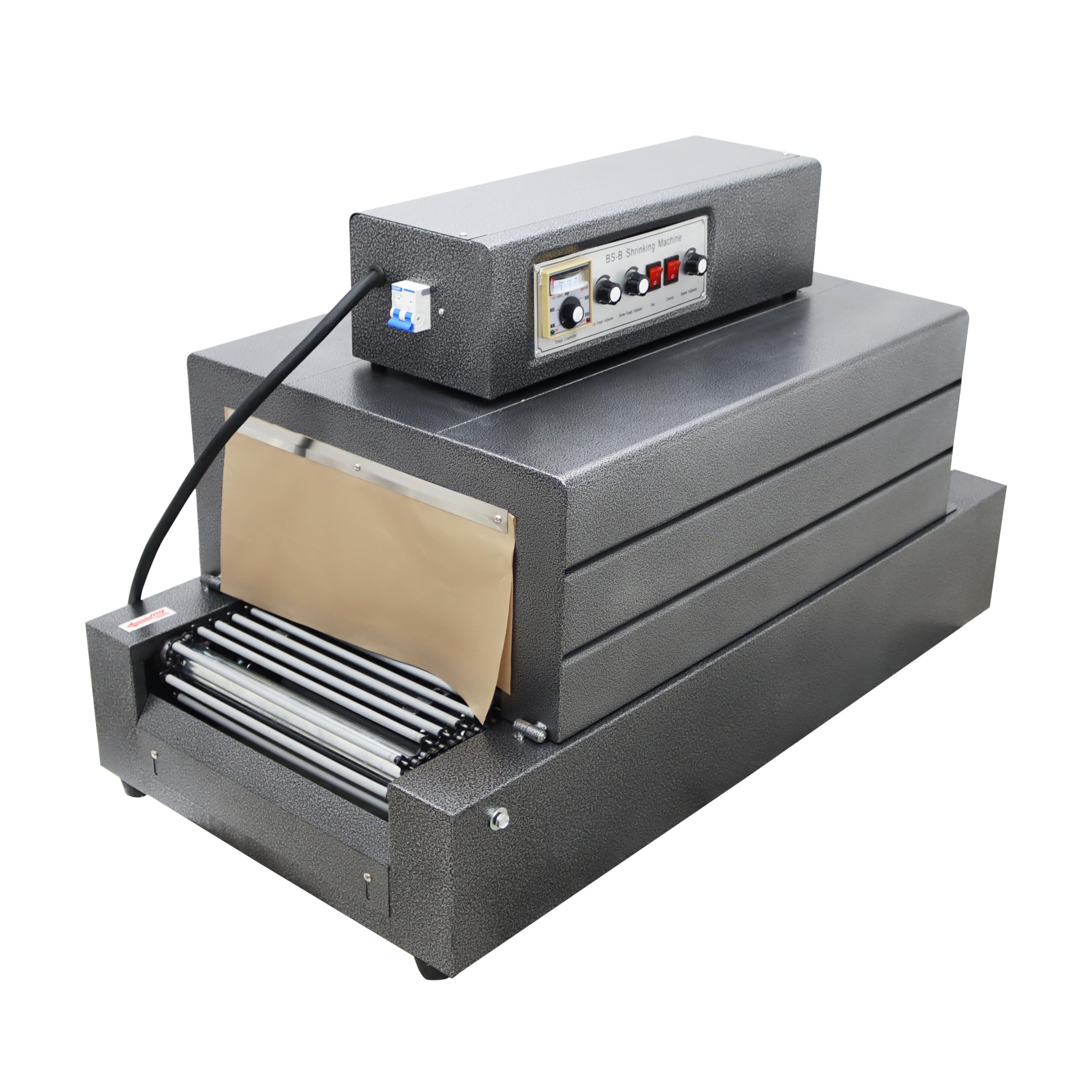 TECHTONGDA Thermal Shrink Wrap Machine Heat Tunnel Packaging for POF PVC 16X8inch Shrink Size 220V Chain Type