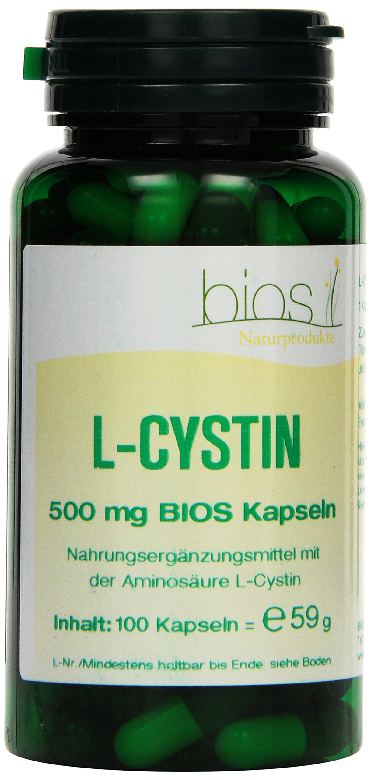 Bios L-Cystin 500 mg, 100 Kapseln, 1er Pack (1 x 59 g)