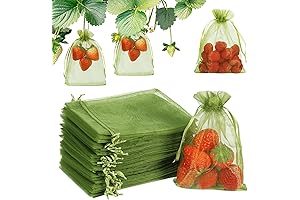 Shintop Drawstring Mesh Covers for Strawberry Plants (4x6 Inches, Pack of 100)