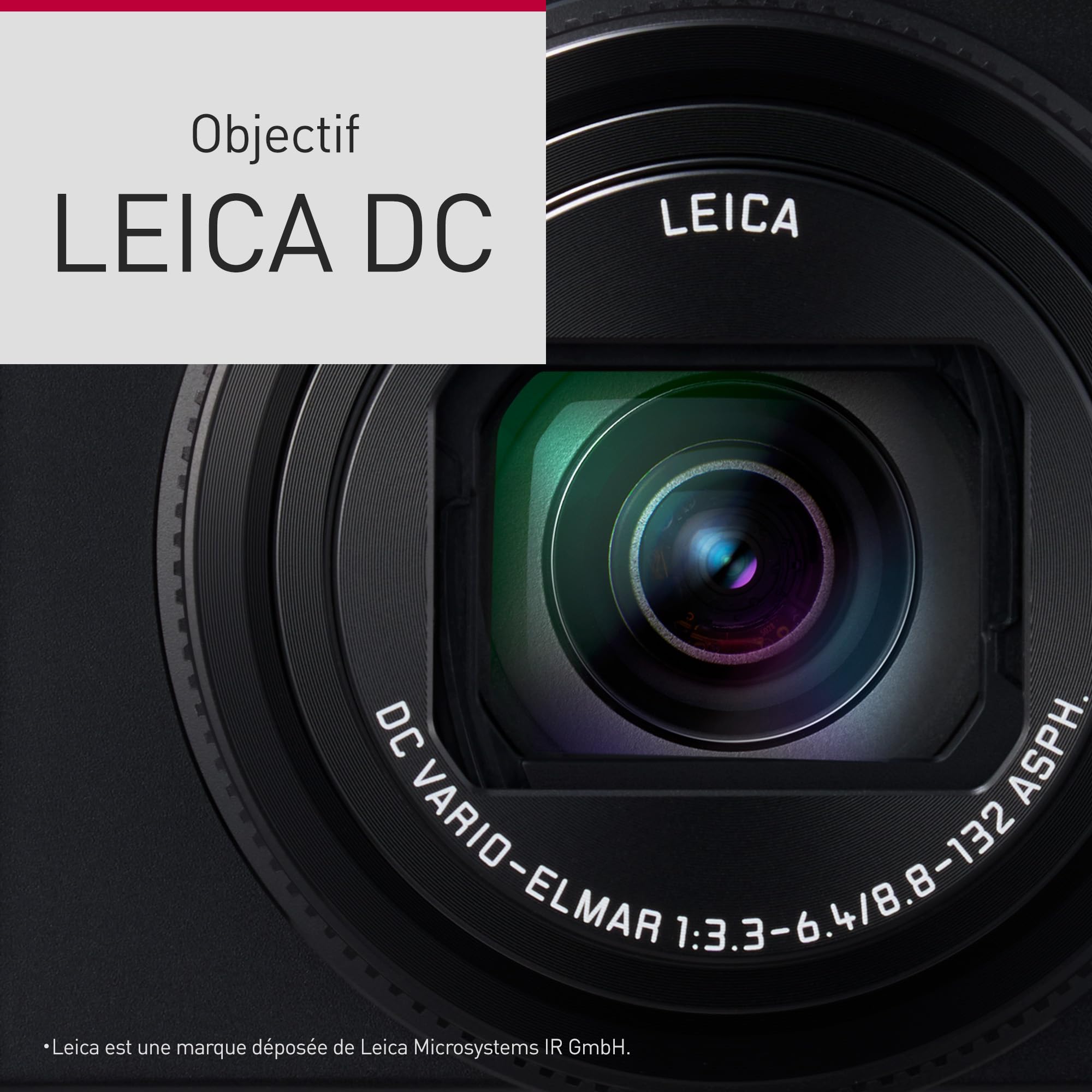 Panasonic LUMIX DC-TZ300E 20,1MP Appareil Photo Zoom Voyage, Objectif Leica 15x, Capteur BSI 1,0 Pouce, Vidéo et Photo 4K, Stabilisation 5 Axes, USB Type-C, Noir