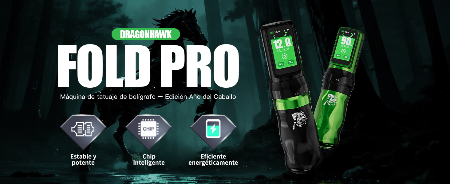 Dragonhawk Fold Pro Wireless Tattoo Pen Year of The Horse Edition