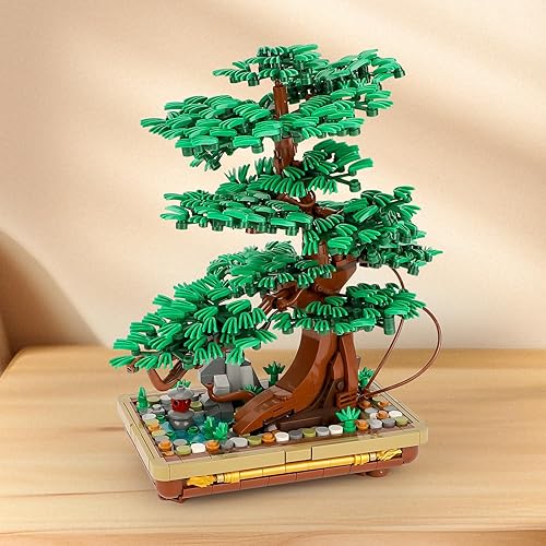 Miniatura 2 de Juegos de construcción de árboles bonsái, compatibles con Lego, kits de construcción de pinos, colección de plantas de bricolaje, regalo para
