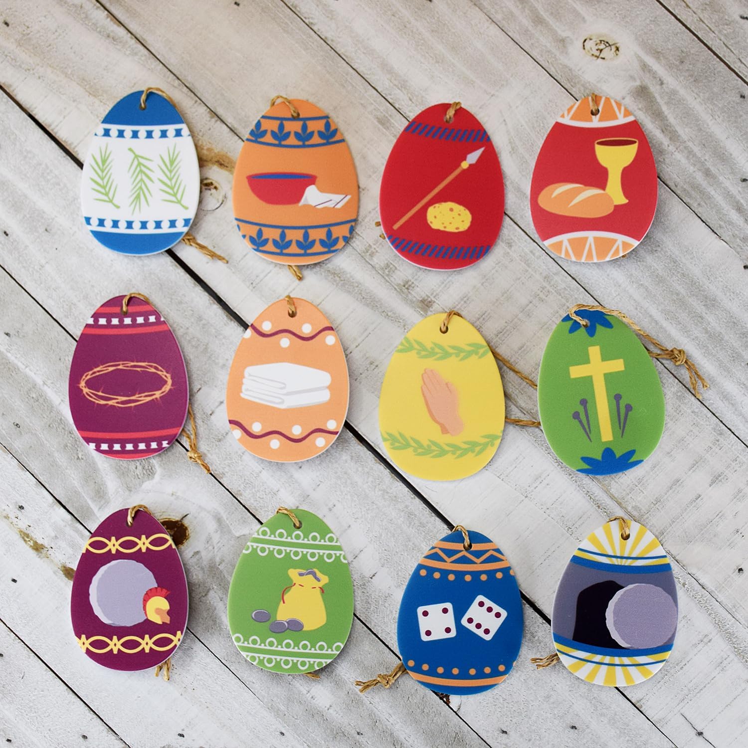 Lifebeats Christ Centered Resurrection Eggs Easter Advent Calendar Ornament Set