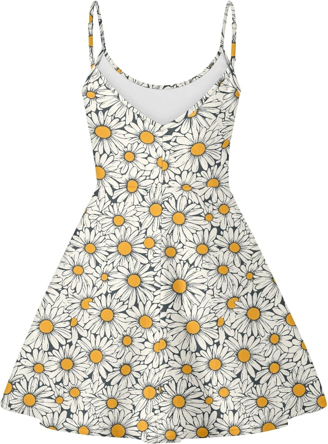 Womens Sundresses Spaghetti Strap Floral A Line Empire Waist Summer Fashion Hawaiian Cute Boho Casual Mini Dress - Image 5