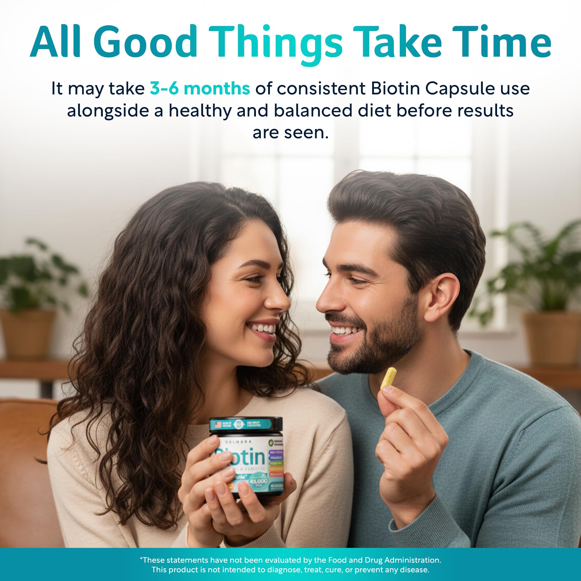 Biotin Collagen & Keratin – Hair, Skin & Nails Vitamins, 45,000 MCG Vitamin Complex (A, B1, B2, B3, B6, B7, C & E)–Biotin for Hair Growth for Women & Men, Hair Vitamins-60 Capsules–Made in USA