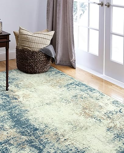 Miniatura 3 de Lahome Alfombra moderna abstracta de 3 x 5 pies, lavable, para entrada interior, antideslizante, parte trasera de goma suave, para baño, cocina,