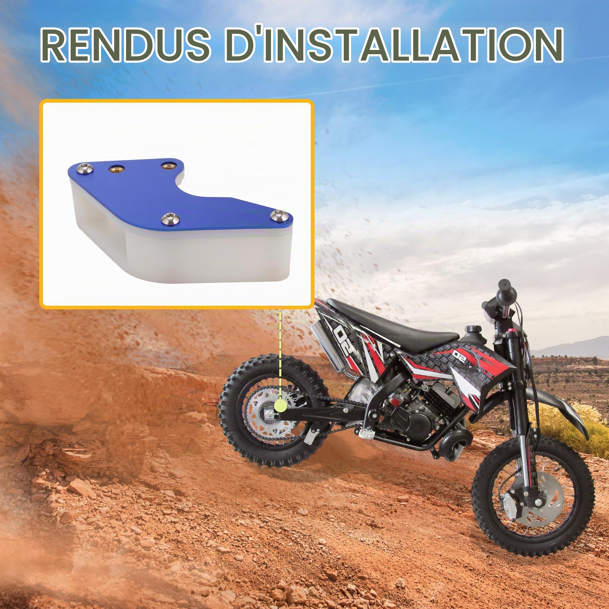 GOOFIT Or Placstic Guide De Chaîne Pignon Garde Protecteur Remplacement pour XR CRF 50 70 110 125 140 150 160cc Dirt Pit Bike