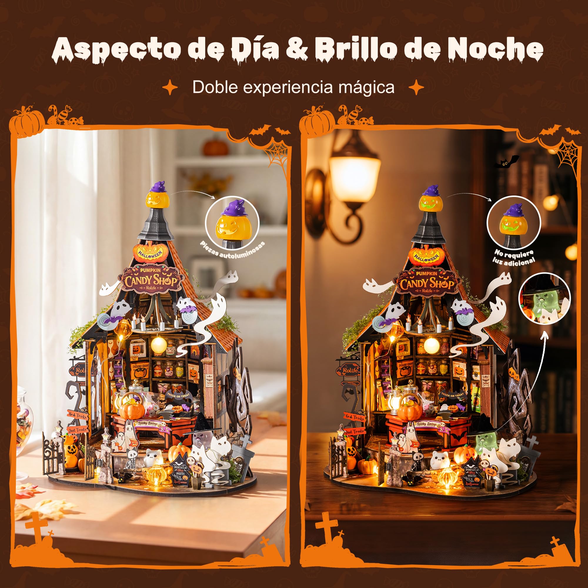 Rolife DIY Miniatura Casa de Muñecas Haunted Candy House 364 Pzs Madera