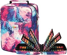 JAKAGO XXL Large Pencil Case with 270 Storage Slots for Pens, Watercolour Pencils, Markers and Gel Pens, Fireworks, Pencil Case