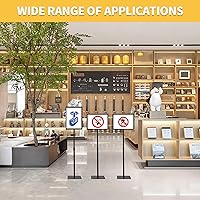 Vista 6 de HYNAWIN Soporte de pedestal ajustable para el suelo, con marco abierto de aluminio para 8.5 x 11 pulgadas, vista vertical y horizontal, color negro