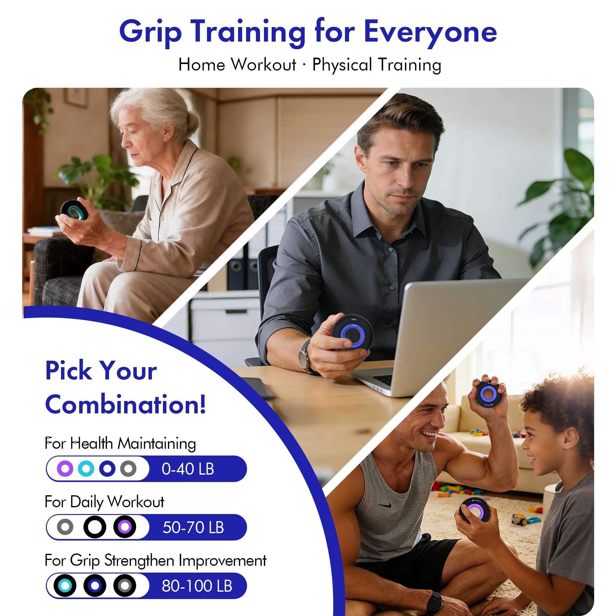 Dinamómetro Digital de Mano, Medidor de Fuerza de Agarre y Fortalecedor Manual para Entrenamiento y Fisioterapia, Ejercitador para Deportistas, Escalada, Guitarristas, Uso en Casa y Gimnasio