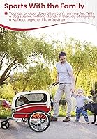 Vista 8 de Sepnine 2 in 1 Pet Bicycle Trailer with a 6" Stroller Wheel Suitable for Small and Medium Dogs, Carrier Up to 66/88 LBS, Easy Folding Cart Frame