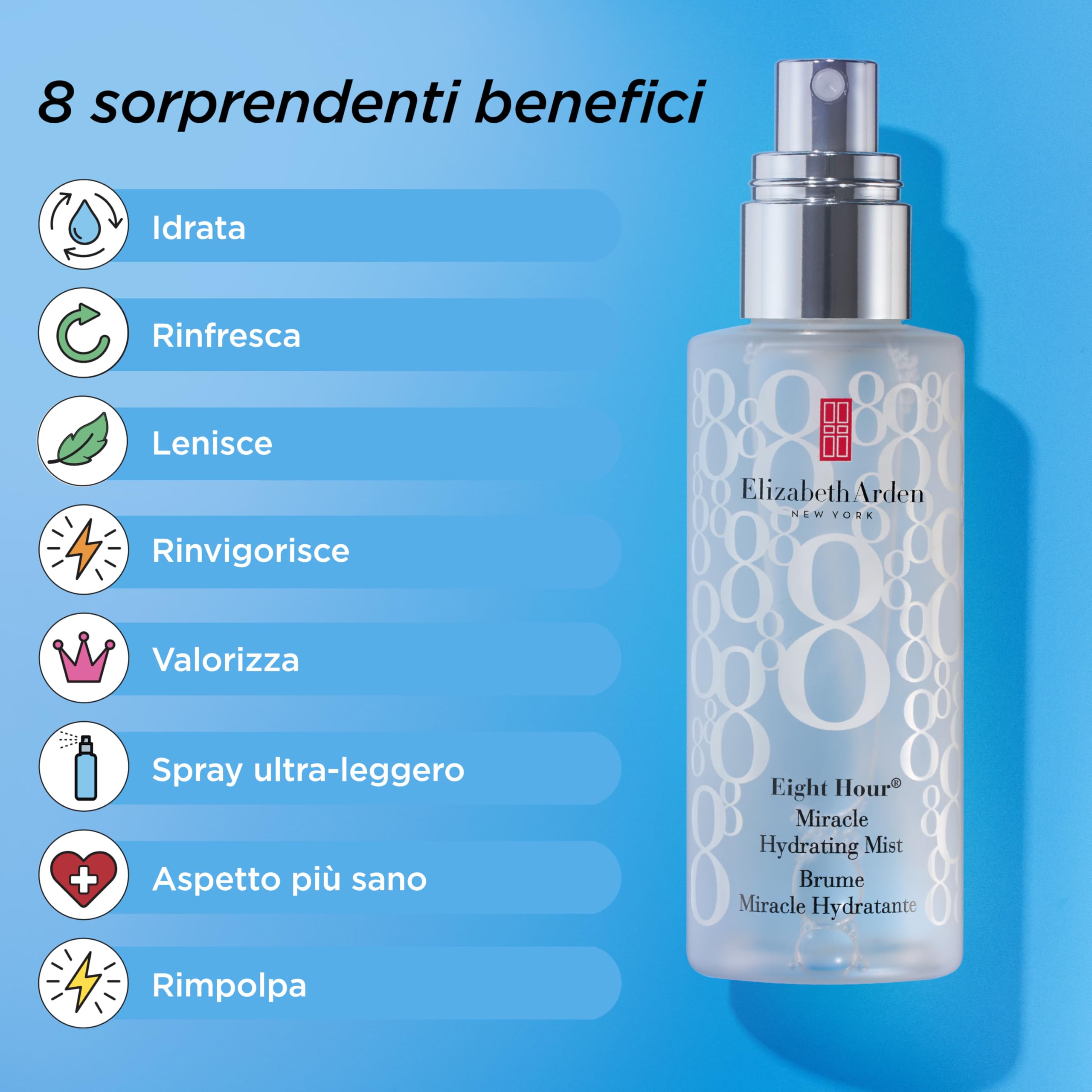 Elizabeth Arden Eight Hour Miracle Hydrating Mist Tonico Viso - 100 ml