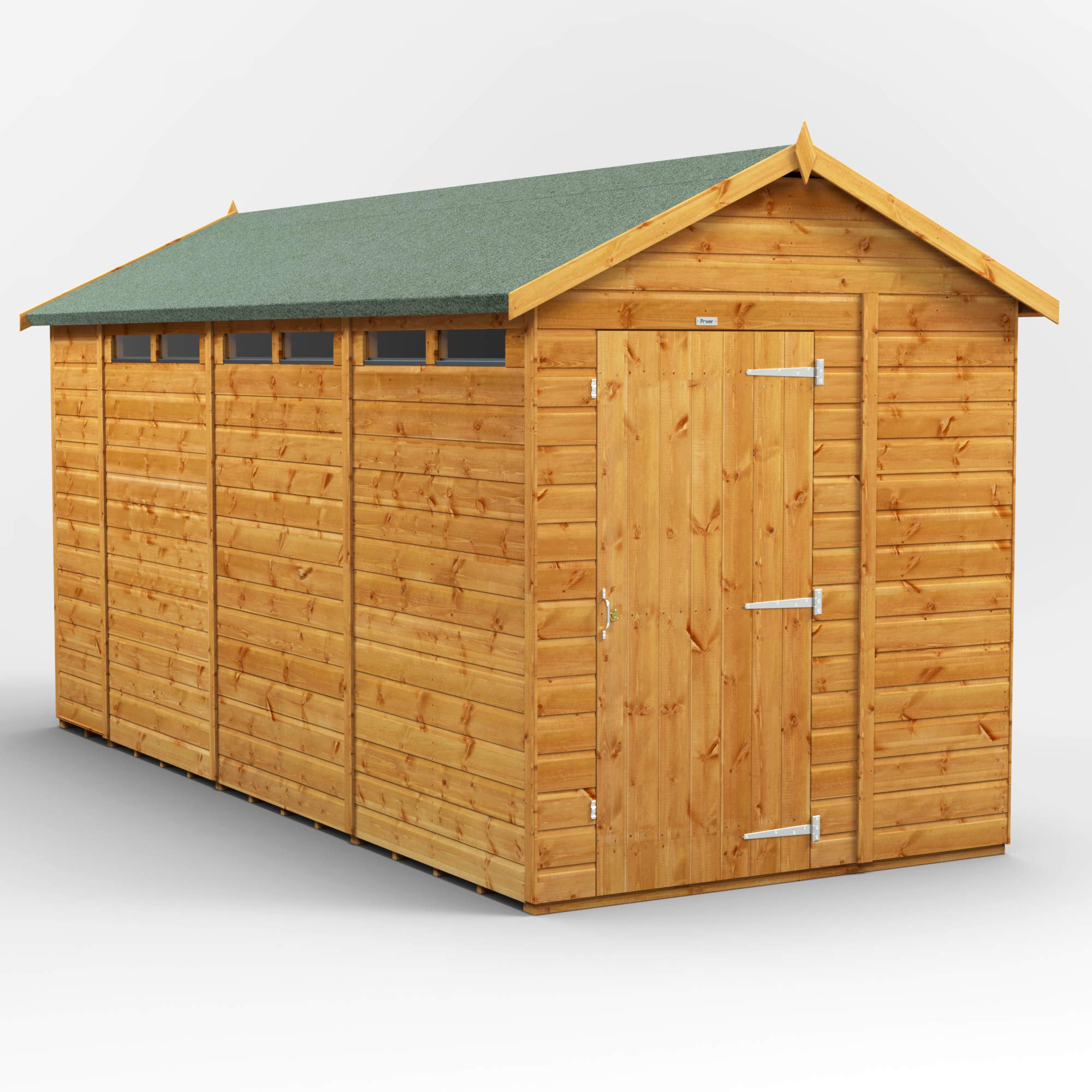 POWER High Grade Premium Apex Garden Wooden Shed with Security Features, PVC Window Sills, Door & Window Flexibility, made from Extra Thick Timber & Toughened Glass — view 17