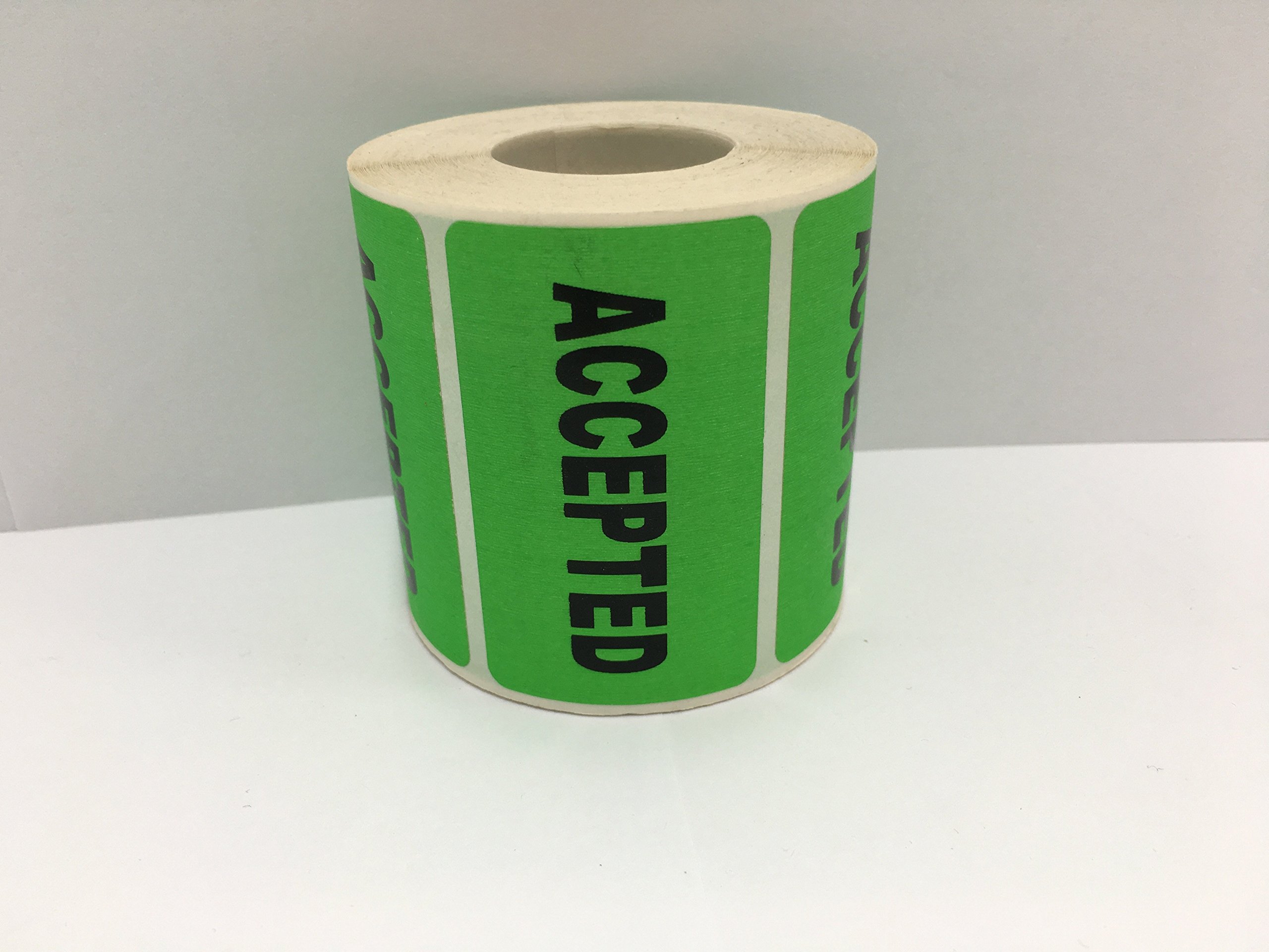 1 Roll 1x2.5 Green Accepted Special Handling Shipping Warehouse Inventory Control Pallet Stickers 500 Labels Per Roll