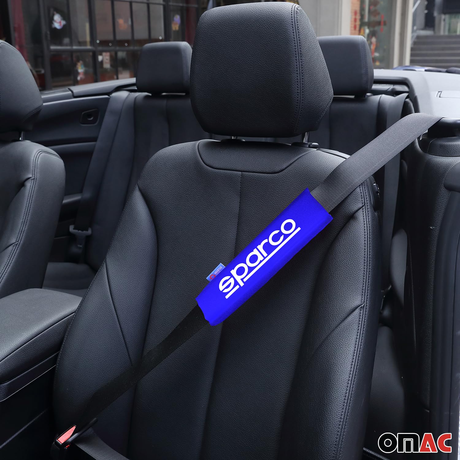 Lot 2 Protège-Ceintures Sécurité Sparco Gris - Rembourrage Confort Voiture