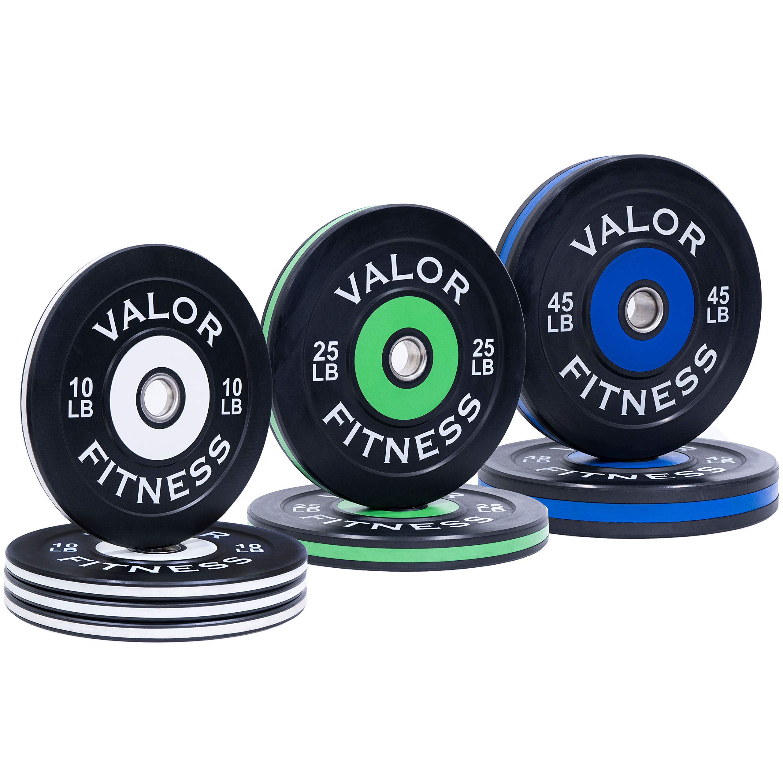 Valor Fitness Olympic Bumper Plates - Rubber Weight Plates For Cross Training