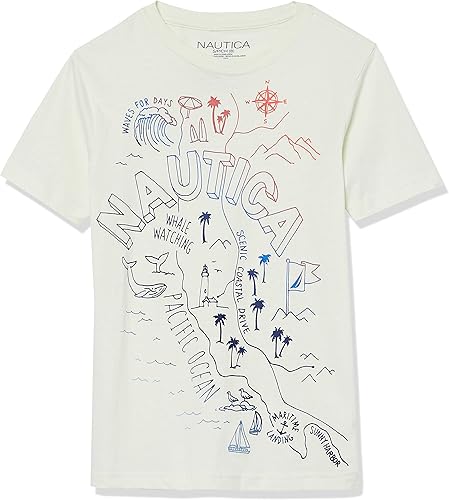 Nautica Boys' Short Sleeve Legacy Graphic Crew Neck T-Shirt
