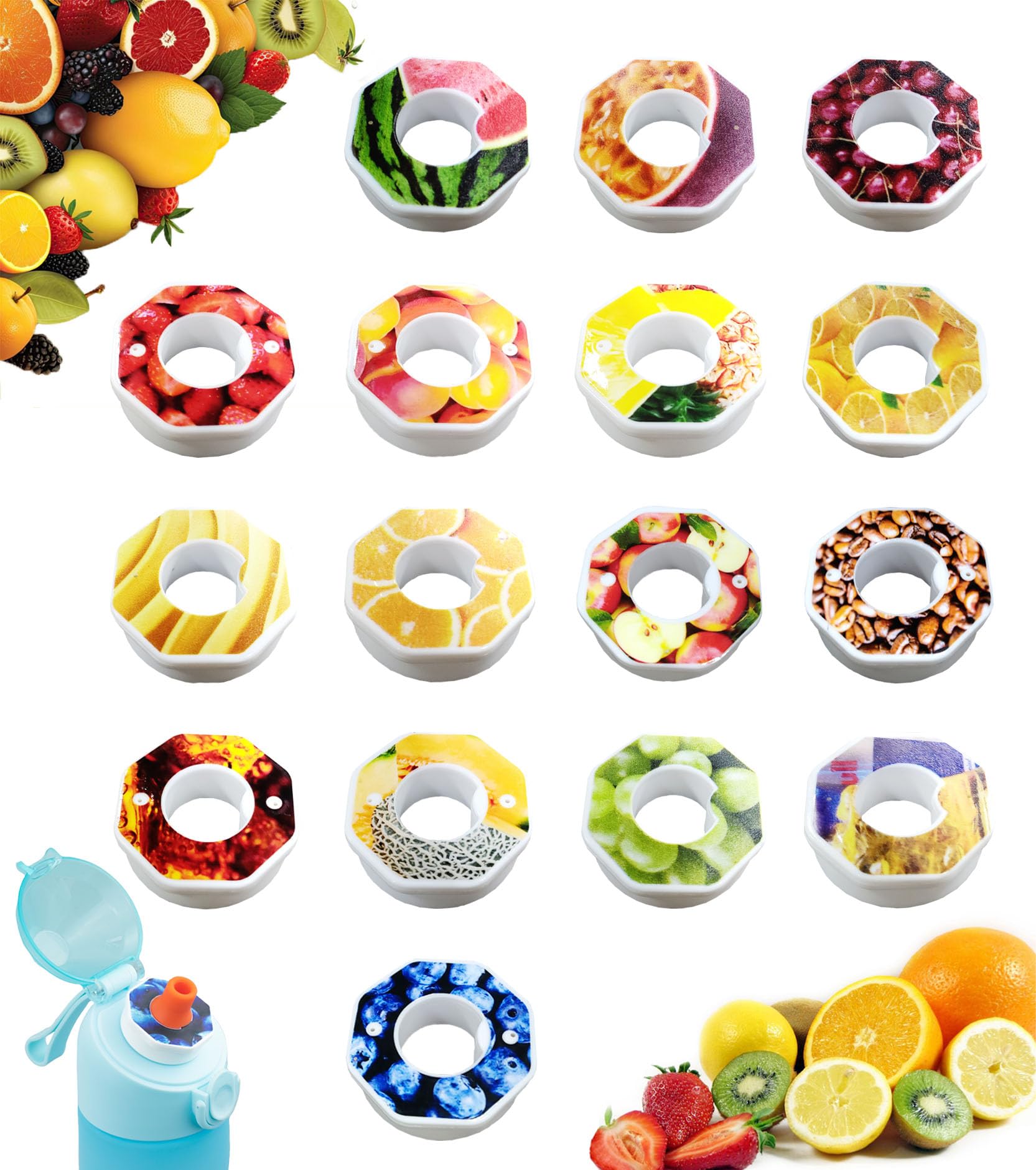 BOPELMALLS 10PCS Flavored Pods,0 Sugar and 0 Calories,Scented Flavored Pods,Only Compatible Scented Sport Water Bottle(Random)