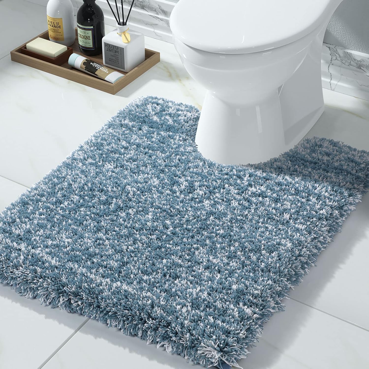 Toulet Rug Amazon.com: Yimobra Fluffy Toilet Rugs U Shaped, Shaggy Soft ...