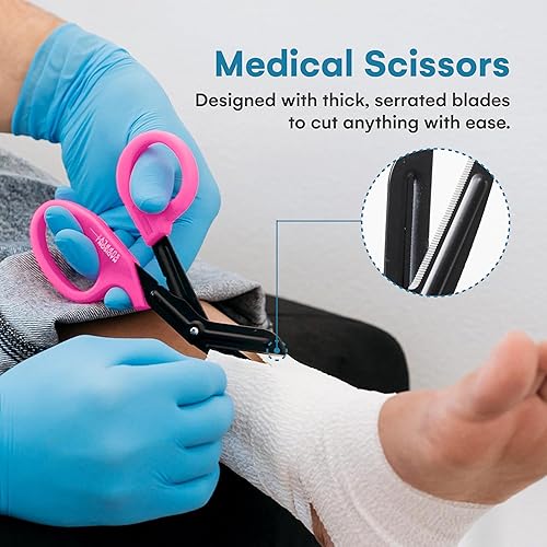 Miniatura 8 de Madison Supply - Tijeras médicas para emergencias y traumas calidad superior