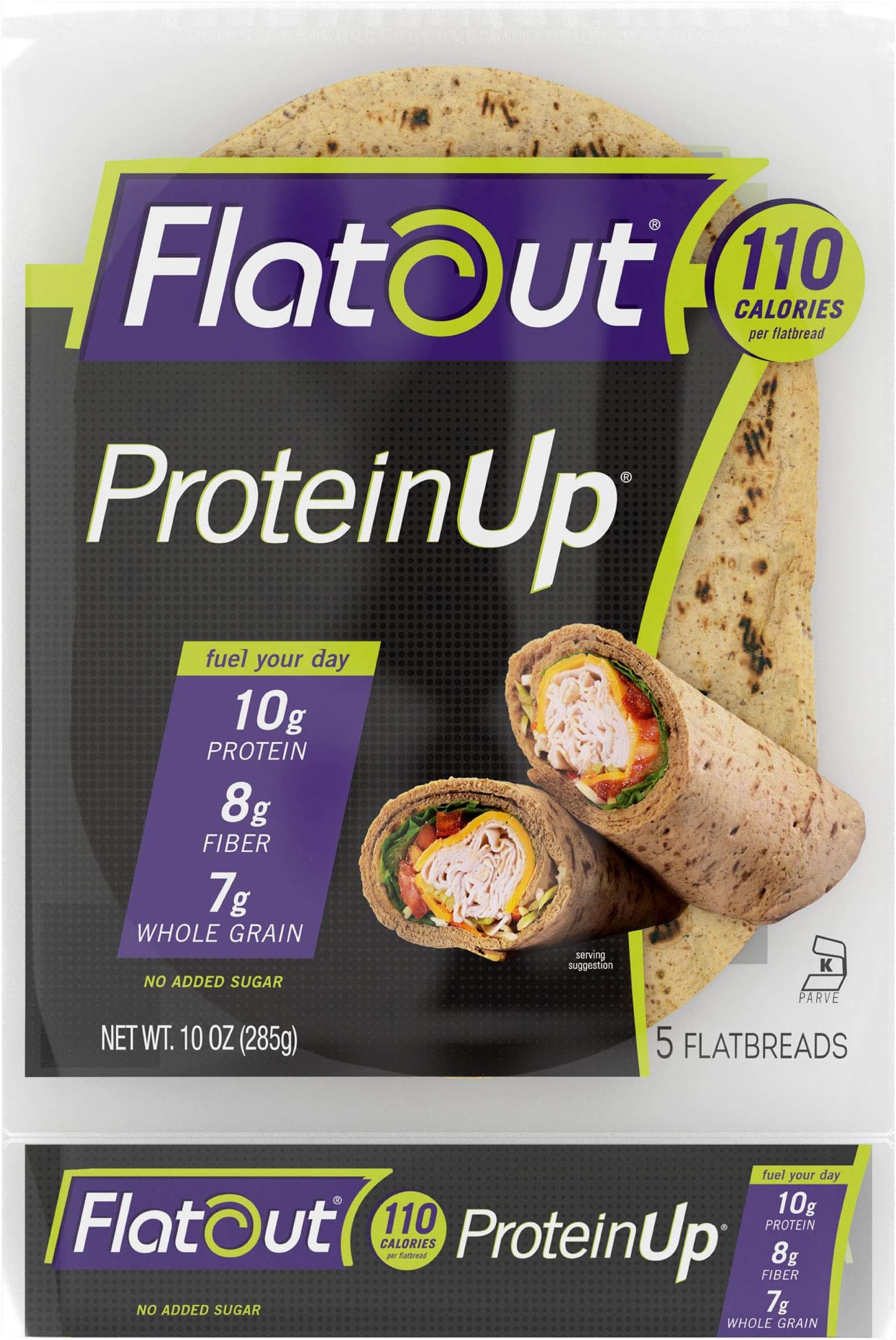 Flatout Wraps, Protein Up Classic White (1 Pack of 5 Flatbreads)