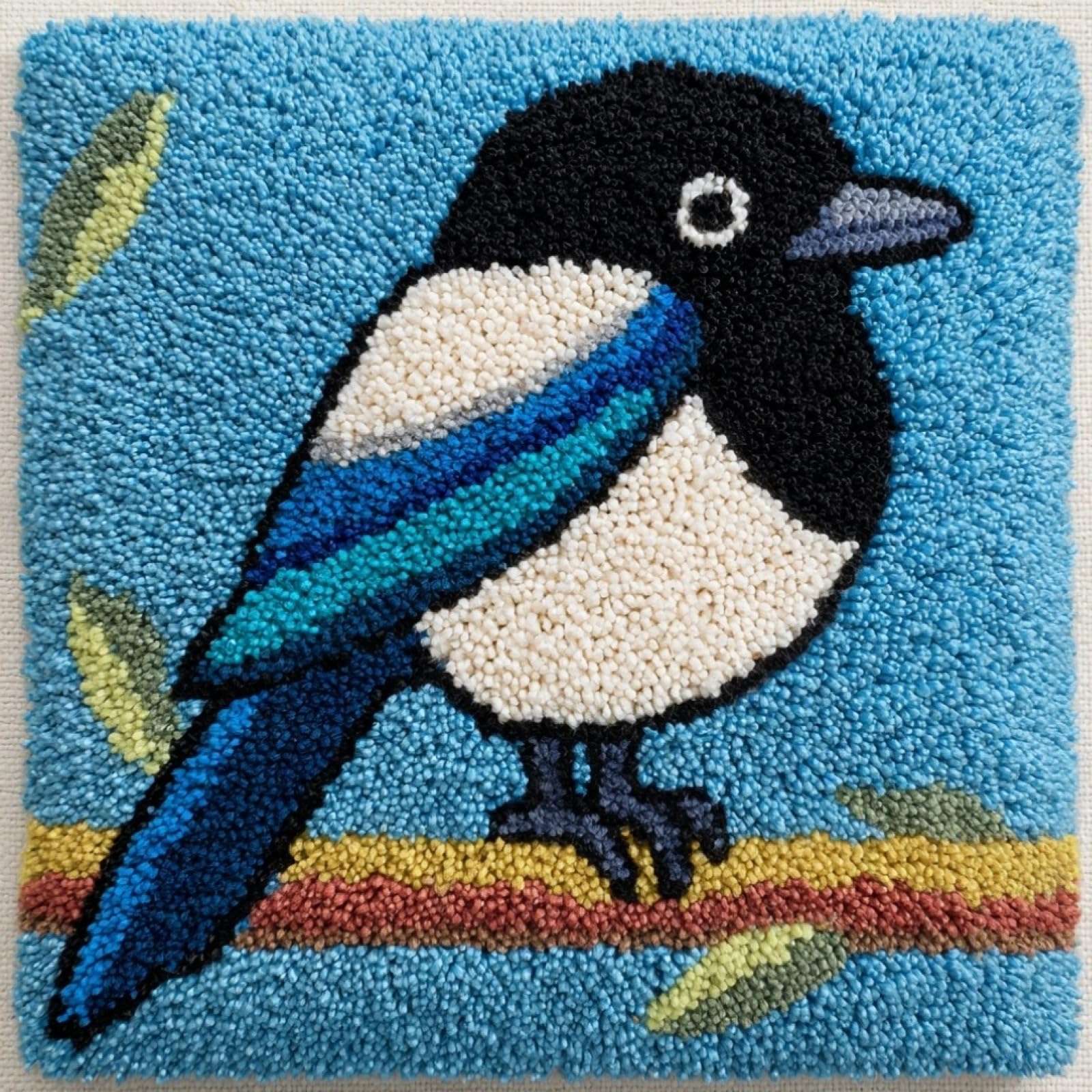 AxiangziK Latch Hook Cushion Kits for Beginners,Magpie