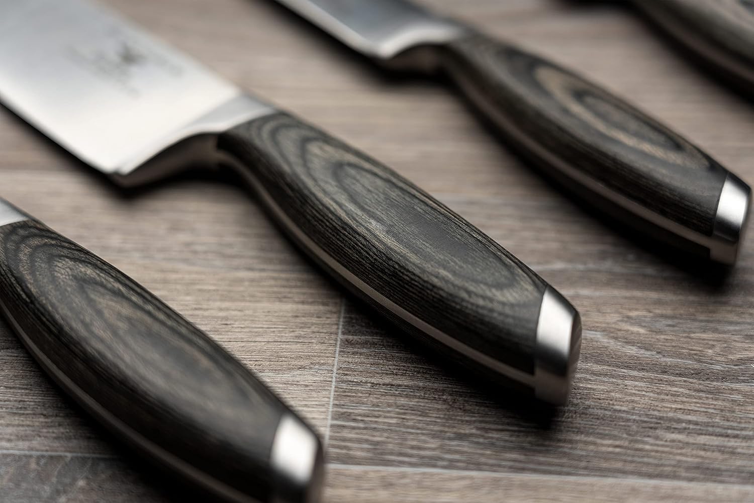 Rockingham Forge 259 Series 5" Utility Knife with German Steel Blade and Teak Effect Ergonomic Handle, Multi-Purpose, Silver, RF-2593