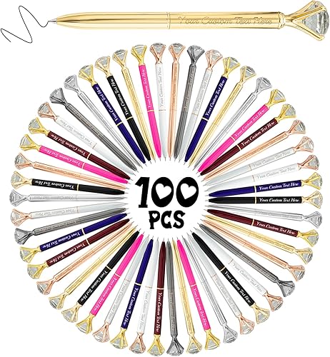 Miniatura 9 de Bolígrafos de diamantes personalizados con nombre, cristal a granel, grabado de metal, bolígrafo personalizado, bolígrafos divertidos brillantes a