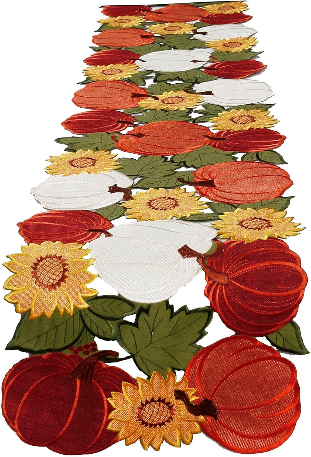OWENIE Thanksgiving Fall Table Runner - 108 Inches, Harvest Pumpkins Autumn Decor, Extra Long Farmhouse Runner, 13 x 108 Inches