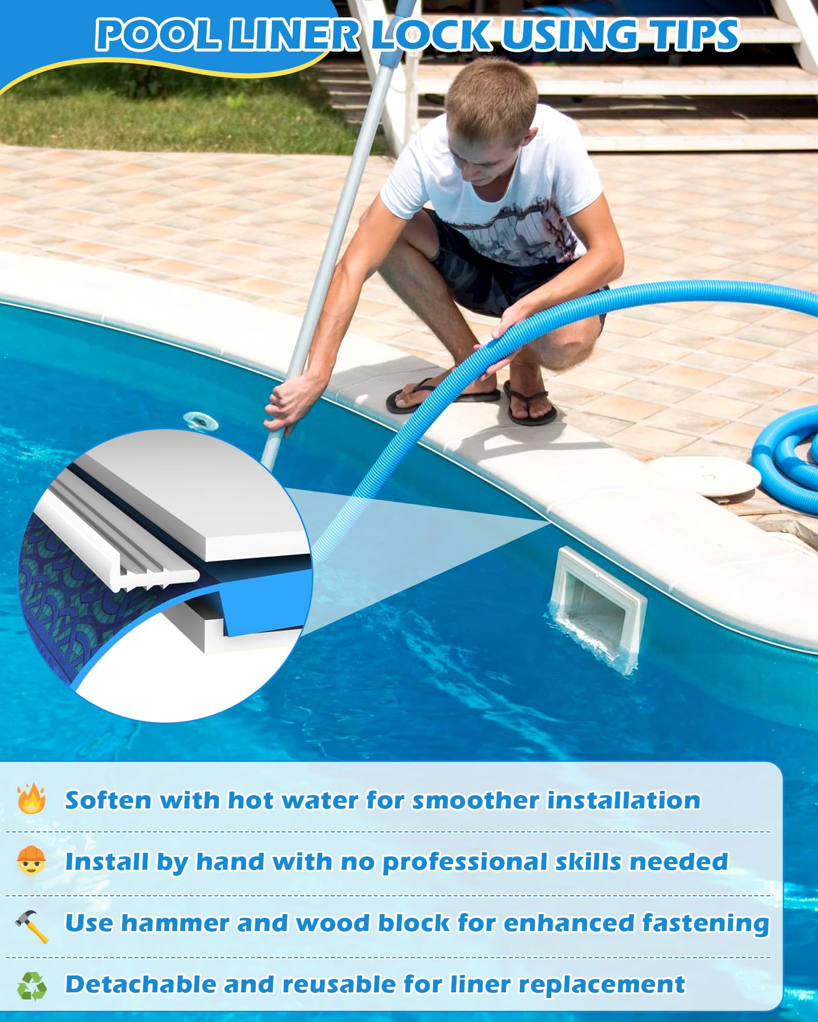SuperDi Quaker QP1562 - Rollo de plástico para Revestimiento de Piscina (36,6 m)