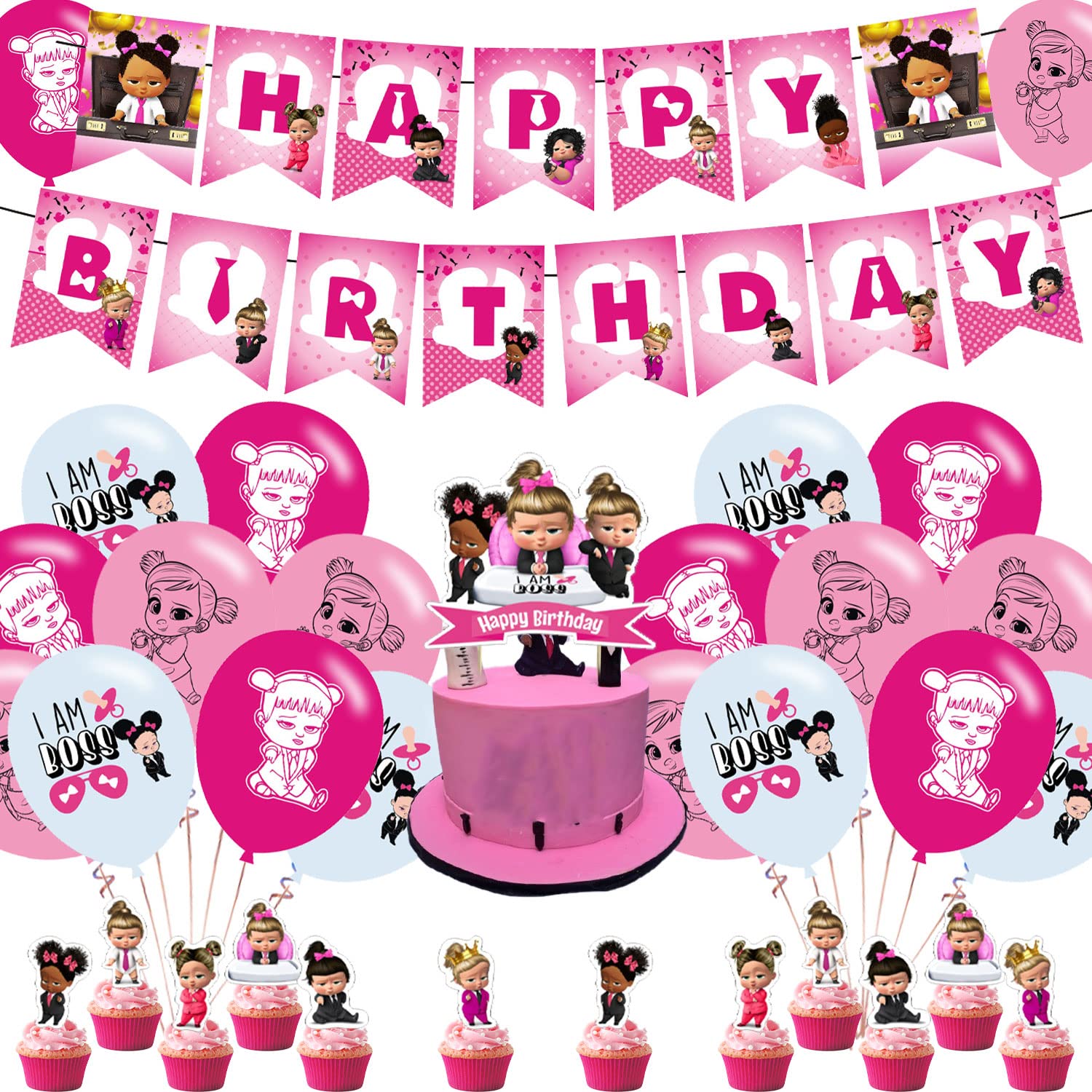 Buy Boss Baby Girl Party Decorations,Birthday Party Supplies For Boss