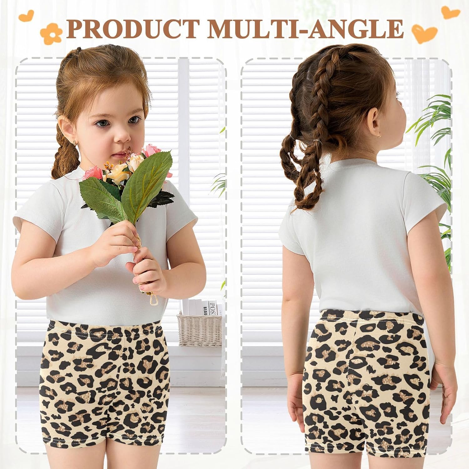 Girls' Bike Shorts Soft Breathable Cotton Leggings Shorts for Kids Dance Shorts Summer Clothes 4-10 Years