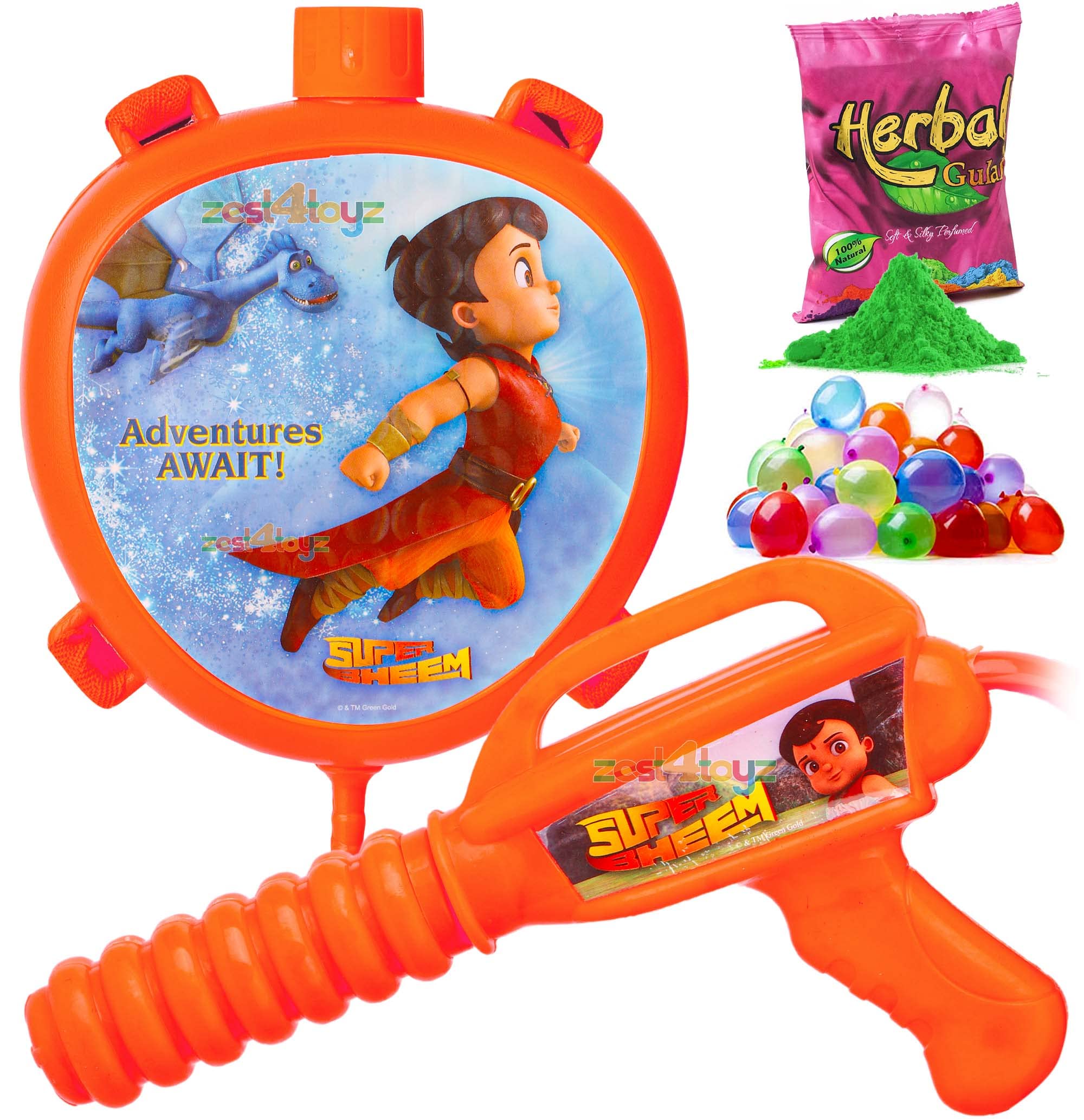Zest 4 Toyz Holi Pichkari Water Gun for Kids Boy Girl Powerful High Pressure Tank Spray with 1 Pkt Holi Color & 100 Balloon - (Mini Tank) (B09QGWT2XB) Amazon Price History, Amazon Price Tracker