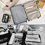 Surblue Voyage suspension de bagages Organisateur Portable Valise Arrangement de compartiments multiples Compresse collaposible Cubes d'emballage plateau, Beige,M