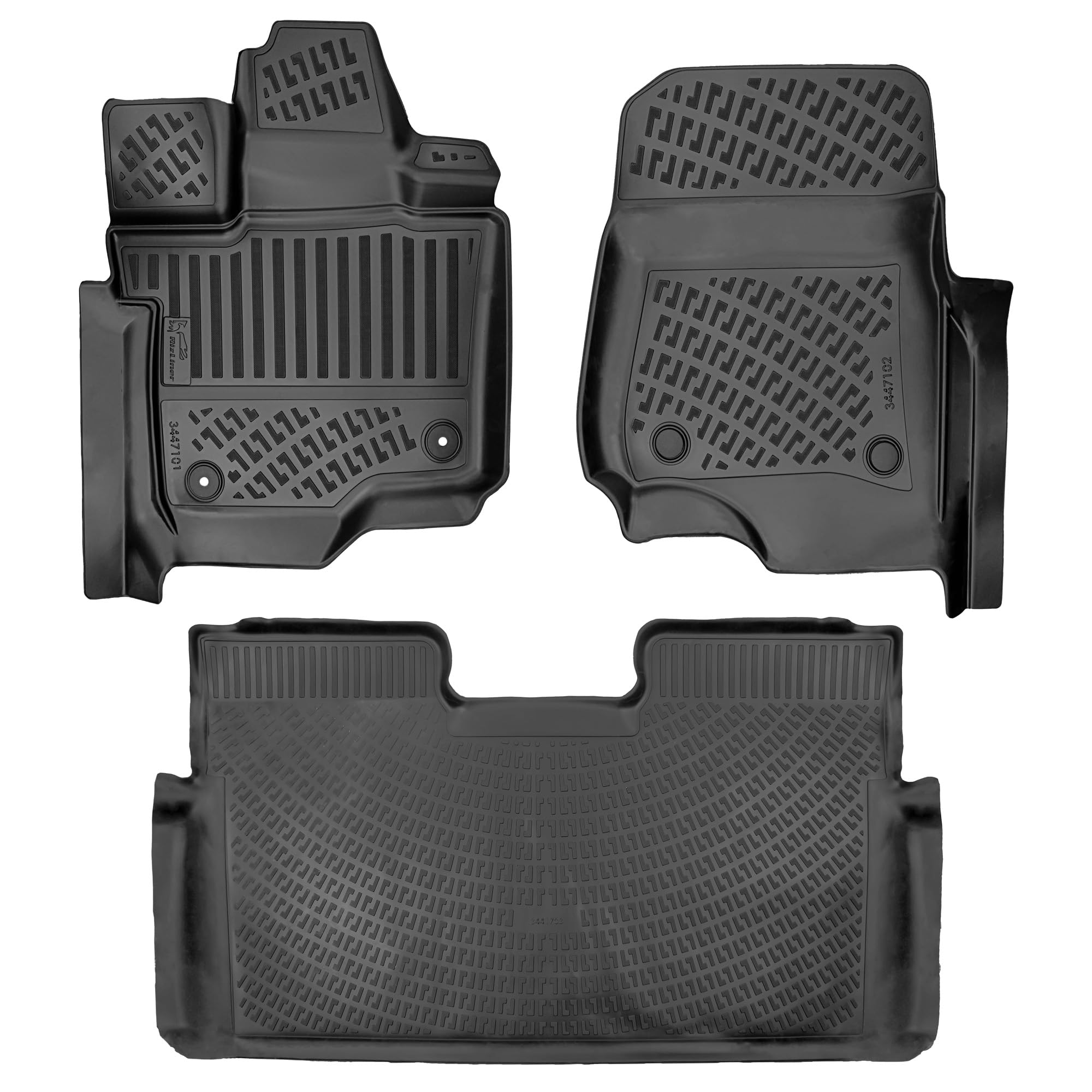 RizLiner Hyundai Ioniq 5 Unmovable Console 2022-2026 (No Movable Console) Floor Mats 3D Custom Fit Rubber Car Mats All Weather Laser Measured Floor Liners Heavy Duty Waterproof (Front & Rear) — view 71