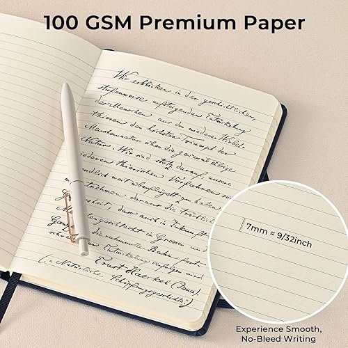 Miniatura 4 de SUIN Cuaderno A5 de tapa dura, 5.5 x 8.3 pulgadas, 3.53 ozm, 160 páginas, diario para escribir, cuadernos para el trabajo, papel que no se corre,