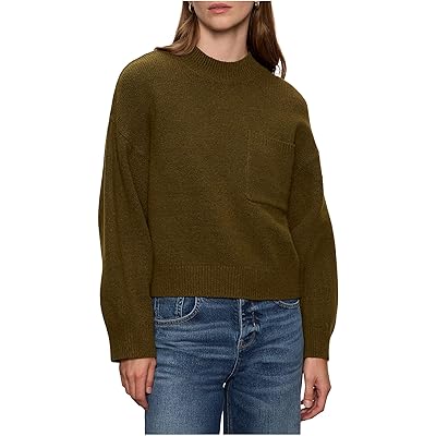Sanctuary One Pkt Crew Sweater dirty martini