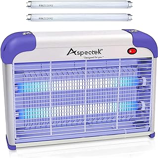 ASPECTEK Zapper Électrique Anti-Insectes Intérieur - Lampe Puissante 2800V 20W avec 2 Ampoules UV de Remplacement, Idéale Contre Moustiques et Insectes