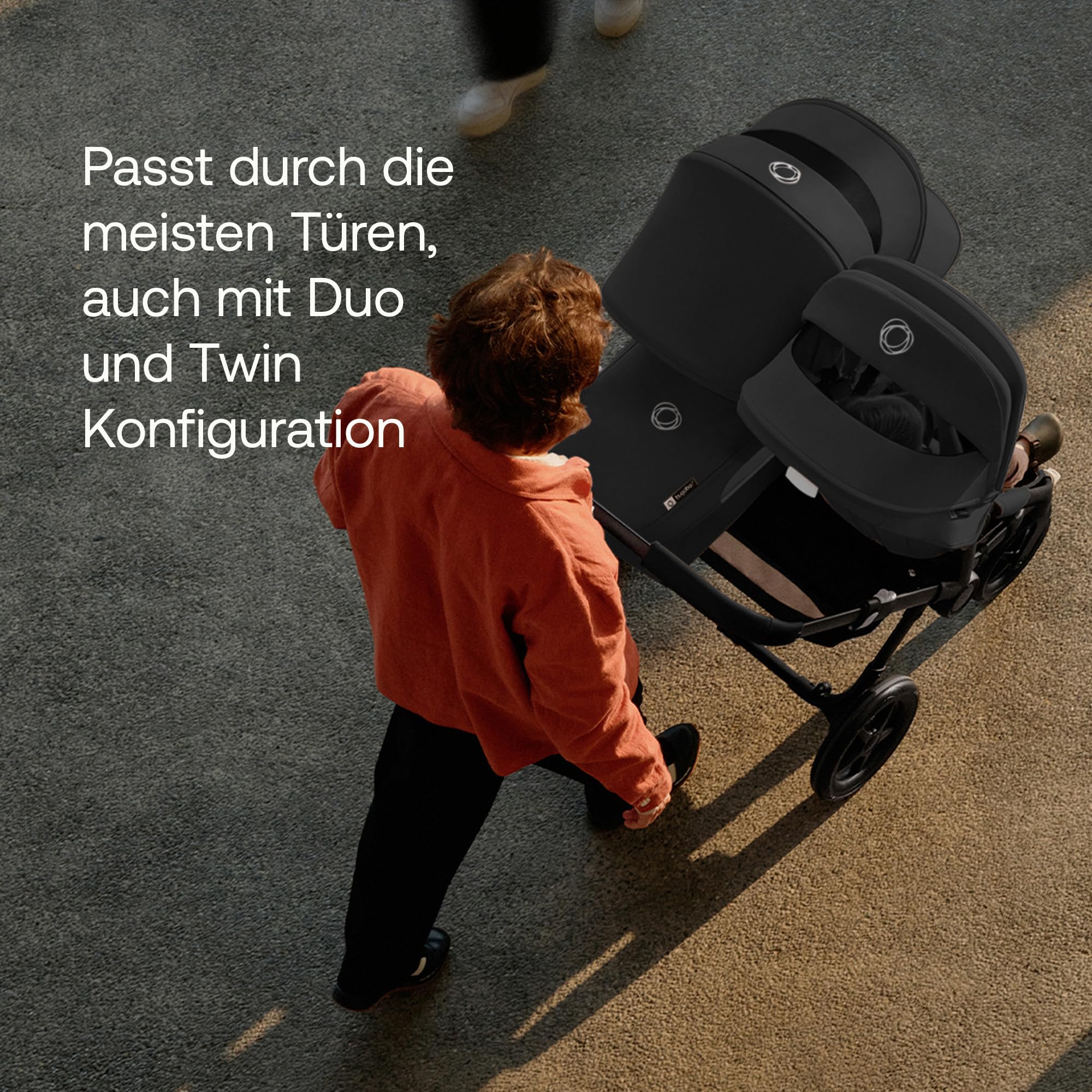 Bugaboo Donkey 5 Mono Kinderwagen, umbaubar zum Doppel- oder Zwillingskinderwagen, Graphit/Stormy Blue