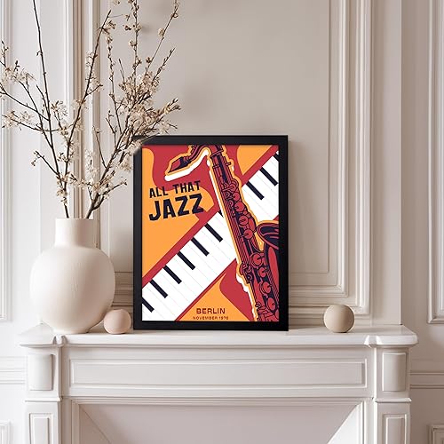 Vista 121 de Poster Master Póster de jazz vintage, impresión retro del festival de jazz de París, arte musical, regalo ideal para hombres, mujeres, músicos