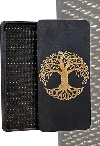 Tabla de yoga de madera para acupresión y meditación con clavos para masaje de tejido profundo, tablero Sadhu para práctica de yoga, masaje de