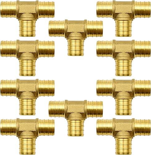 Miniatura 14 de Paquete de 50 accesorios PEX de 3/4 pulgadas, accesorios de codo PEX de latón para tubería PEX