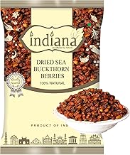 Indiana Sea Buckthorn Berry (100 gm) - Nourishes Skin | Rich in fatty Acids,Omega 3, 6, 7, 9, Collagen, Fiber, Omegas, Vitamin C, Vitamin E| No added Sugar | (100 grams)