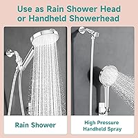 Vista 3 de 6“ Filtered Shower Head with Handheld, 6 Modes High Pressure Shower Head with Filter for Hard Water, Detachable Showerhead with Stainless Steel Hose