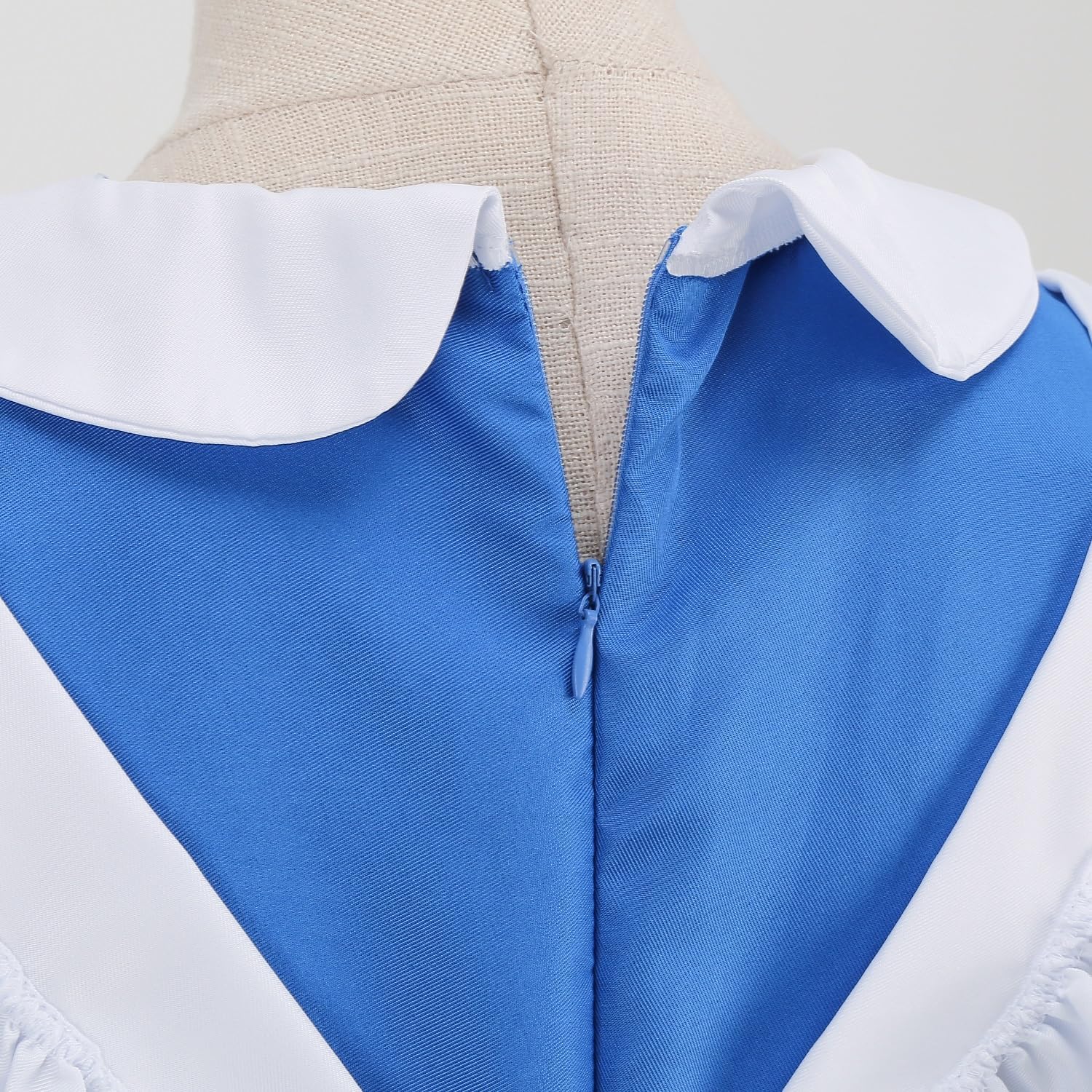 Colorful House Adult Anime Cosplay Outfit Women Blue Maid Costume Apron 4 Pcs Halloween Lolita Maid Dress Set - Image 6