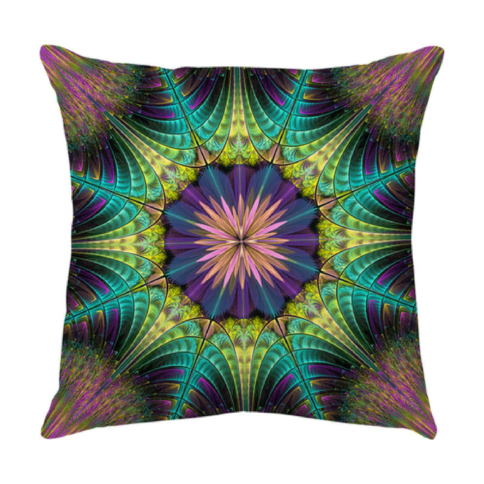 4 Piezas Funda de Almohada Flores Brillantes Fundas de Cojín Terciopelo Sencillo y Decorativo para Sofá Camas Dormitorio Coche Lino Cojines Throw Pillow Covers 80x80cm/32x32 Inch