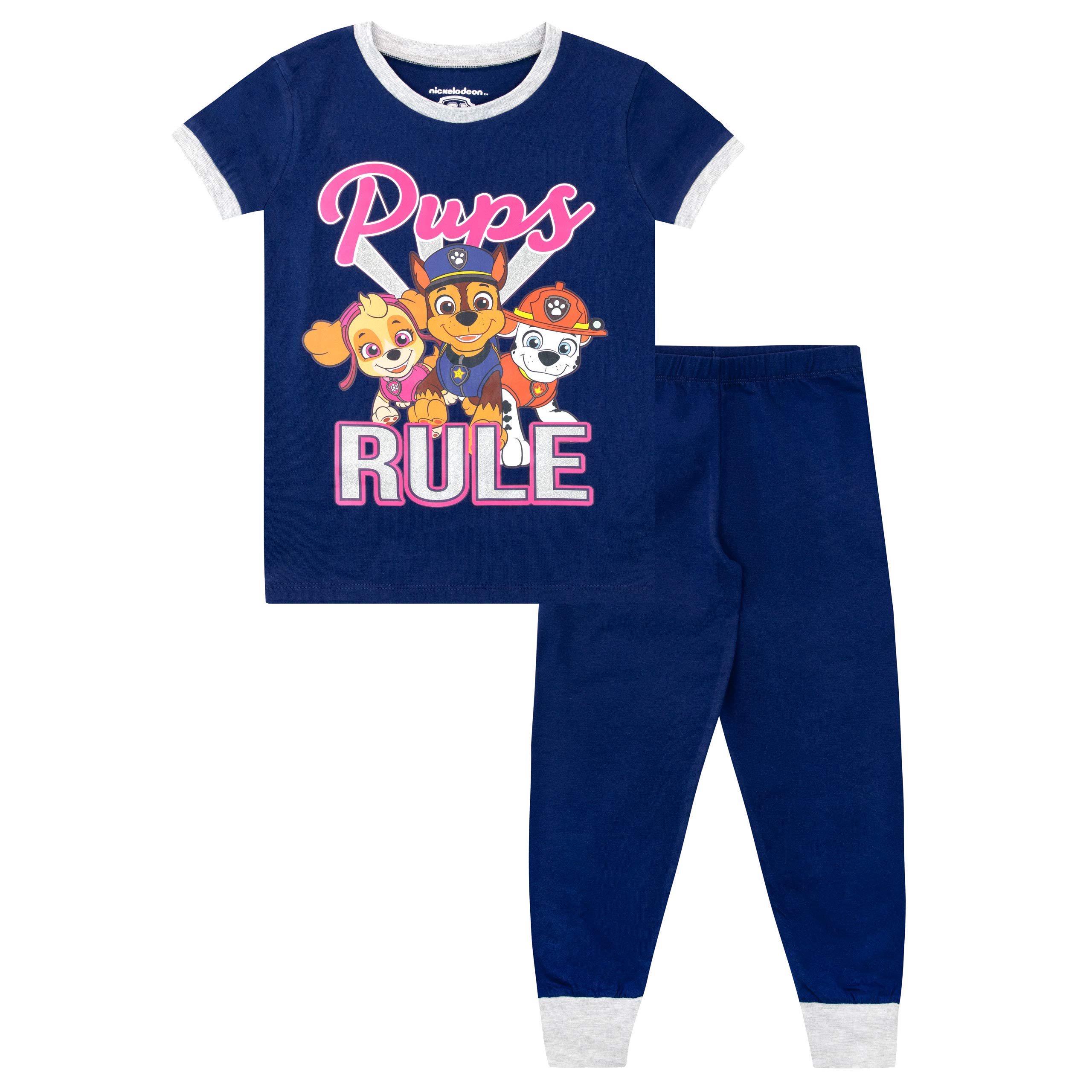 Paw Patrol Pigiama a Maniche Lunghe per Ragazze Confezione da 2 Vestibilitta Stretta